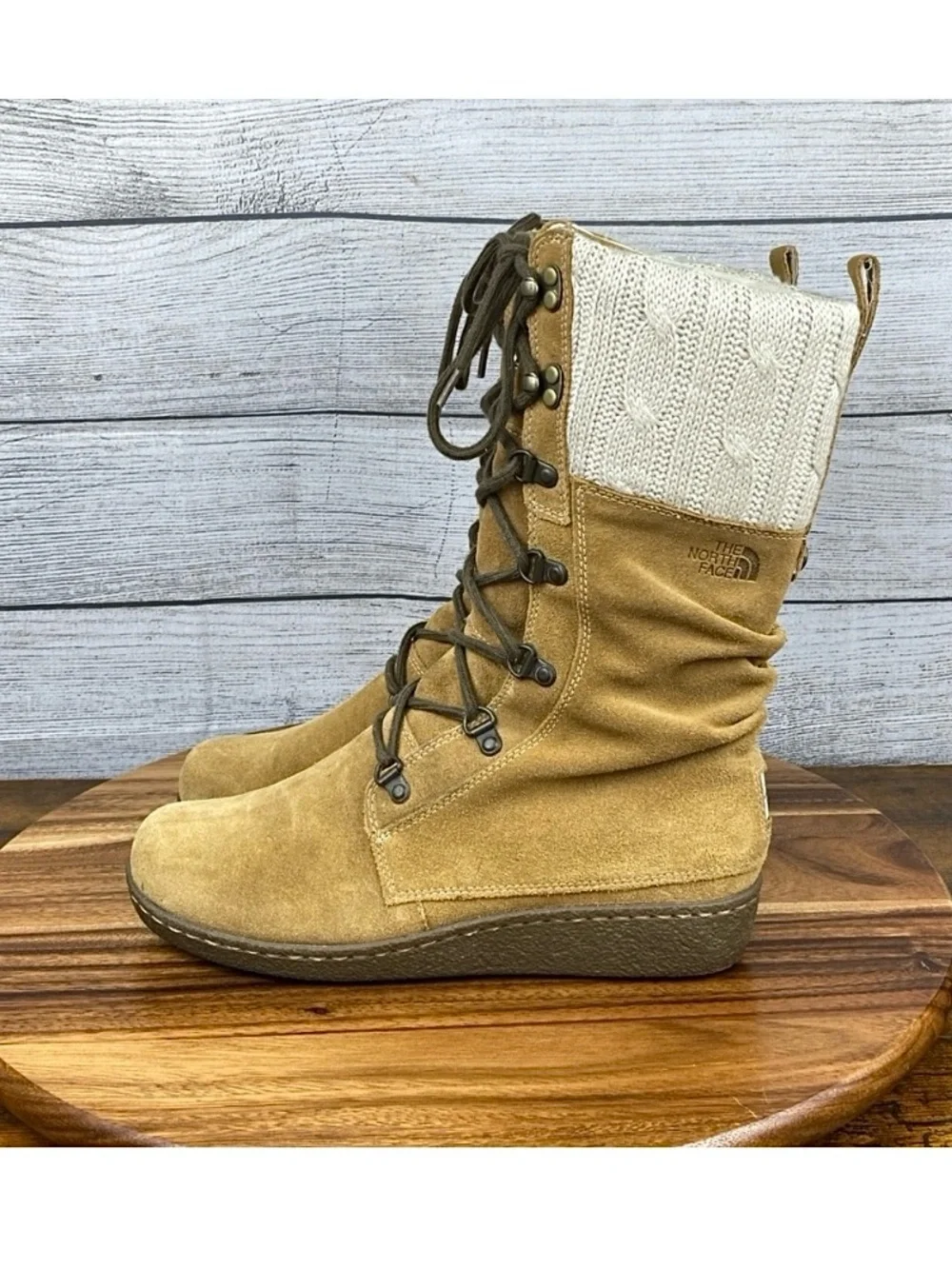The North Face Alycia Women's Tan Suede Boots 200 Gram Insulation Size 8.5